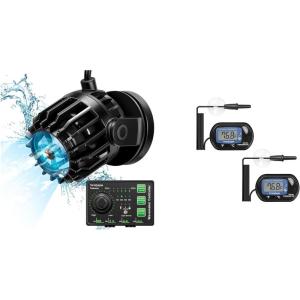 imageVIVOSUN Aquarium Wave Maker and 1Pack LCD Digital Aquarium Thermometer Fish Tank Water Terrarium Temperature with Suction Cup for Turtle