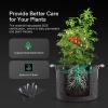 imageVIVOSUN 5Pack 25 Gallon Grow Bags and Coco Coir Brick 11lbs 100 Natural Organic Compressed Coconut Coir Fiber with Low EC PH Balance ampamp High Nutrition Coconut Fiber Substrate