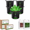 imageVIVOSUN 5Pack 20 Gallon Grow Bags Nutrients Base A401 ampamp B142 Bundle and Coco Coir Brick 14lbs 100 Natural Organic Compressed Coconut Coir Fiber with Low EC