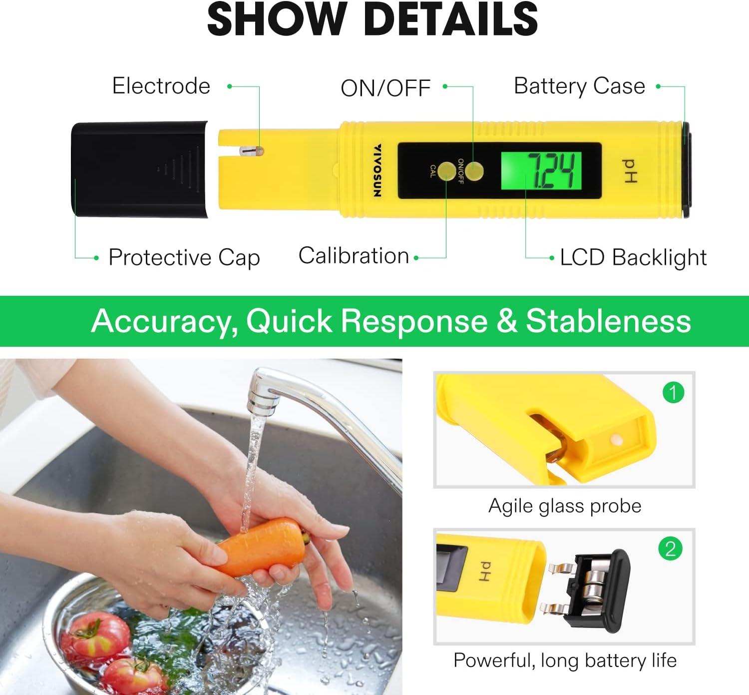 imageVIVOSUN Digital PH Meter and Nutrients Base A ampamp B Bundle Liquid Fertilizer Supports Vegetative and Flowering Stages for Outdoor ampamp Indoor Plants Set of Quarts