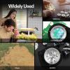 imageVIVOSUN 30X 60X Illuminated Jewelers Loupe Foldable Magnifier and 30X Rechargeable Loupe Magnifier with White LED Light and UV Light Portable Magnifying Glass with Optical Glass Lens ampamp Scale for Jewe