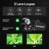 imageVIVOSUN 30X 60X Illuminated Jewelers Loupe Foldable Magnifier and 30X Rechargeable Loupe Magnifier with White LED Light and UV Light Portable Magnifying Glass with Optical Glass Lens ampamp Scale for Jewe