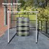 imageVIVOSUN 4Layer Mesh Drying Rack Hanging Design with Green Zippers and 5Pack 3 Gallon Plant Grow Bags Heavy Duty Thickened Nonwoven Fabric Pots with Handles