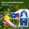 imageVIVOSUN 7 Day Programmable Digital Timer with Dual Outlet and Curved Gardening Scissors 65 Inch Hand Pruner Shear with Titanium Coated Blades 1Pack