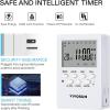 imageVIVOSUN AeroLab THB1 Wireless Bluetooth Hygrometer Thermometer Indoor and 7 Day Programmable Digital Timer with Dual Outlet 20 OnOff UL Listed Heavy Duty Plugin Outlet Timer with Countdown Setting
