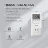 imageVIVOSUN AeroLab THB1 Wireless Bluetooth Hygrometer Thermometer Indoor and 7 Day Programmable Digital Timer with Dual Outlet 20 OnOff UL Listed Heavy Duty Plugin Outlet Timer with Countdown Setting
