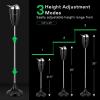 imageVIVOSUN Floor Standing Ashtray Black and White Outdoor Ashtray with Stainless Steel Lid Adjustable Height from 215quot to 35quot for Home Patio