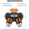imageVIVOSUN Garden Hose Splitter 2 Way Heavy Duty and 6 Inch 50Pack Garden Stakes Galvanized Steel Landscape Stapes 11 Gauge UShaped Pins for Weed Barrier Fabric