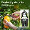 imageVIVOSUN Gardening Scissors 65 Inch Hand Pruner Pruning Shear and 65 Inch Gardening Scissors Hand Pruner Pruning Shear with Straight Stainless Steel Blades Orange 1Pack
