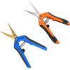 imageVIVOSUN 1 Pack Gardening Hand Pruner with Curved Blade and 1 Pack Gardening Hand Pruner with Straight Blade