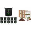 imageVIVOSUN 10Pack 3 Gallon Grow Bags and Coco Coir Brick Combo 14lbs 100 Natural Organic Compressed Coconut Coir Fiber with Low EC PH Balance ampamp High Nutrition