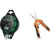 imageVIVOSUN 164 Feet 50m PECoated Twist Ties and 65 Inch Gardening Scissors Hand Pruner Pruning Shear with Straight Stainless Steel Blades Orange 1Pack