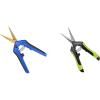 imageVIVOSUN 2Pack Curved Gardening Scissors 65 Inch and 2Pack Gardening Scissors 65 Inch Hand Pruner Pruning Shear with Straight Stailess Steel Blades Black and Green