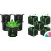imageVIVOSUN 5Pack 1 Gallon Grow Bags Fabric Pots ampamp 5 Pack 3 Gallon Square Grow Bags