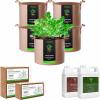 imageVIVOSUN 5Pack 10 Gallon Grow Bags Nutrients Base A401 ampamp B142 Bundle and Coco Coir Brick 14lbs 100 Natural Organic Compressed Coconut Coir Fiber with Low EC