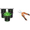 imageVIVOSUN 5Pack 30 Gallons Grow Bags and 65 Inch Gardening Scissors Hand Pruner Pruning Shear with Straight Stainless Steel Blades Orange 1Pack