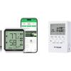 imageVIVOSUN AeroLab THB1S Wireless Bluetooth Hygrometer Thermometer Indoor and 7 Day Programmable Digital Timer with Dual Outlet 20 OnOff UL Listed Heavy Duty Plugin Outlet Timer with Countdown Setting