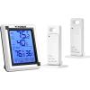 imageVIVOSUN Digital Hygrometer Indoor Outdoor Thermometer Humidity Monitor with Touchscreen LCD Backlight Temperature Gauge Meter 200ft60m Range Wireless Thermometer and Hygrometer 2 sensors