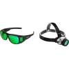 imageVIVOSUN Indoor Hydroponics LED Grow Room Glasses and 19Bulb High Intensity LED Green Light Grow Room Headlight