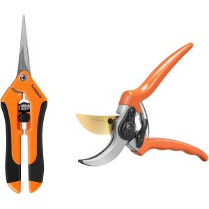 imageVIVOSUN 65 Inch Gardening Scissors Hand Pruner Pruning Shear amd 8quot Bypass Pruning Shears for Gardening HeavyDuty Garden Scissors Ultra Sharp Pruners with Professional Grade SK5 Blades