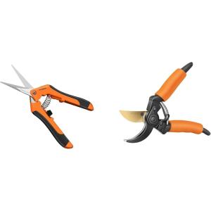 imageVIVOSUN 65 Inch Gardening Scissors Hand Pruner Pruning Shear and 85quot Bypass Pruning Shears for Gardening HeavyDuty Garden Scissors Ultra Sharp Pruners with 34 in Cut Capacity SK5 Blades