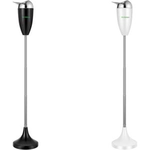 imageVIVOSUN Floor Standing Ashtray Black and White Outdoor Ashtray with Stainless Steel Lid Adjustable Height from 215quot to 35quot for Home Patio