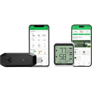 imageVIVOSUN GrowHub Controller E25 and AeroLab THB1 Wireless Bluetooth Hygrometer Thermometer Indoor Smart Temperature Monitor Digital Humidity Meter LCD Remote App Control ampamp Alert Data Storage Dual