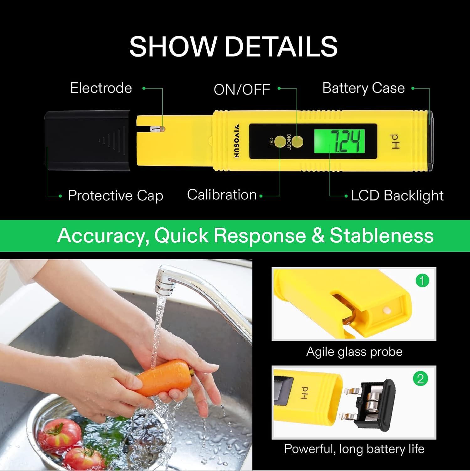 imageVIVOSUN pH and TDS Meter Comb and Nutrients Base A ampamp B Bundle Liquid Fertilizer Supports Vegetative and Flowering Stages for Outdoor ampamp Indoor Plants Set of Quarts