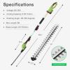 imageVIVOSUN 20quot Cordless Pole Hedge Trimmer and 12 Cordless String Trimmer and Edger 20V 20Ah Weed Eater 2Speed Control with Adjustable Head Pole ampamp Handle Spool Lightweight ampamp Compact Trimmer