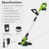 imageVIVOSUN 20quot Cordless Pole Hedge Trimmer and 12 Cordless String Trimmer and Edger 20V 20Ah Weed Eater 2Speed Control with Adjustable Head Pole ampamp Handle Spool Lightweight ampamp Compact Trimmer
