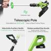 imageVIVOSUN 20quot Cordless Pole Hedge Trimmer and 12 Cordless String Trimmer and Edger 20V 20Ah Weed Eater 2Speed Control with Adjustable Head Pole ampamp Handle Spool Lightweight ampamp Compact Trimmer