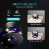 imageVIVOSUN 30X 60X Illuminated Jewelers Loupe Foldable Magnifier and 30X Rechargeable Loupe Magnifier with White LED Light and UV Light Portable Magnifying Glass with Optical Glass Lens