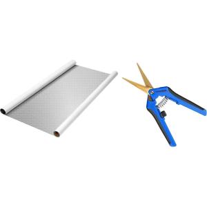imageVIVOSUN 6 Mil Mylar Film Roll 4 FT X 50 FT Diamond Film and 1Pack Gardening Hand Pruner Pruning Shear