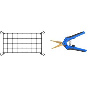 imageVIVOSUN 2 x 4Ft Elastic Trellis Netting and Curved Gardening Scissors 65 Inch Hand Pruner Shear with Titanium Coated Blades 1Pack