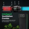 imageVIVOSUN S336 3x3 Grow Tent AeroZesh T4 Inline Duct Fan Quiet 4quot 210 CFM Ventilation Exhaust Fan wEC Motor and GrowHub E42A 4 Inch Air Carbon Filter Smelliness Control