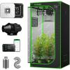 imageVIVOSUN S336 3x3 Grow Tent Kit Smart Grow System with AeroLight A100 100W LED Grow Light 4 Inch Air Carbon Filter and 4Inch 25Ft Air Ducting