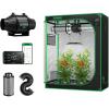 imageVIVOSUN S425 4x2 Grow Tent Smart Air Filtration PRO T4 Kit 4quot AeroZesh T4 Inline Duct Fan wGrowHub E42A Temp Humidity WiFiController Carbon Filter ampamp Ducting Cooling ampamp Ventilation System