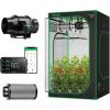 imageVIVOSUN S448 4x4 Grow Tent AeroZesh G6 Inline Duct Fan Quiet 6quot 388 CFM Ventilation Exhaust Fan wEC Motor and GrowHub E42A 6 Inch Air Carbon Filter Smelliness Control