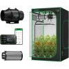 imageVIVOSUN S448 4x4 Grow Tent AeroZesh T6 Inline Duct Fan Quiet 6quot 408 CFM Ventilation Exhaust Fan wEC Motor and GrowHub E42A 6 Inch Air Carbon Filter Smelliness Control