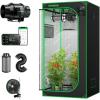 imageVIVOSUN S448 4x4 Grow Tent Smart Air Filtration PRO T6 Kit 6quot AeroZesh T6 Inline Duct Fan wGrowHub E42A Temp Humidity WiFiController Carbon Filter ampamp Ducting AeroWave E6 Grow Tent Fan 6