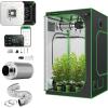 imageVIVOSUN S448 4x4 Grow Tent Smart Kit AeroLight 100W LED Grow Light GrowHub Controller E42A 6 Inch 25 Feet Air Aluminum Ducting and 6 Inch Air Carbon Filter Smelliness Control