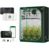 imageVIVOSUN S538 5x2 Grow Tent AeroLight AW200SE and GrowHub Controller E42A Smart Environmental WiFiController with Temperature Humidity VPD Timer Cycle Schedule Controls