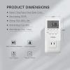 imageVIVOSUN 210 GPH 10W Submersible Water Pump and 7 Day Programmable Digital Timer with Dual Outlet 20 OnOff UL Listed Heavy Duty Plugin Outlet Timer with Countdown Setting Indoor for Lamp