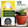 imageVIVOSUN 50Pack 3 Gallon Grow Bags for Plants and 6 Pack Plant Saucer 8 10 12 inch Plant Saucers for Indoor Heavy Duty Plastic Plant Trays for pots Grow Bags Bird Baths Flower Drip Trays