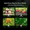 imageVIVOSUN 50Pack 3 Gallon Grow Bags for Plants and 6 Pack Plant Saucer 8 10 12 inch Plant Saucers for Indoor Heavy Duty Plastic Plant Trays for pots Grow Bags Bird Baths Flower Drip Trays
