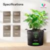 imageVIVOSUN 5Pack 3 Gallon Heavy Duty Thickened Nonwoven Fabric Pots and 6 Pack Plant Saucer 8 10 12 inch Plant Saucers for Indoor Heavy Duty Plastic Plant Trays for pots Grow Bags
