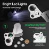 imageVIVOSUN 5Pack 5 Gallon Grow Bags and 30X 60X Illuminated Jewelers Loupe Foldable Magnifier with LED Light for Jewelry Gems Watches Coins Stamps Antiques White