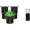 imageVIVOSUN 5Pack 7 Gallon Plant Grow Bags and SlideOut Jewelry Loupe Magnifier 30X 60X 90X LED Lighted Eye Loupe with UV Light for Jewelry Diamonds Gems Coins Stamps Rocks Black