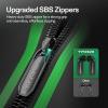 imageVIVOSUN S448 4x4 Grow Tent and Dryer Vent Hose 6 inch Aluminum Foil Ducting 8FT Long HeavyDuty Dryer Hose Vent Kit for HVAC Ventilation Exhaust Duct Fan Systems Black Flexible Air Duct w 2