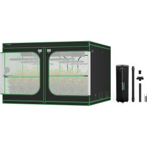 imageVIVOSUN P108 120quot120quot80quot PRO Grow Tent and AeroStream H19 Intelligent Environmental 19L Humidifier with Temp ampamp Humidity Probe Top Control Panel Smart Remote Control Designed Specifically for Use